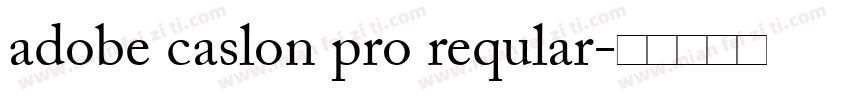 adobe caslon pro reqular字体转换